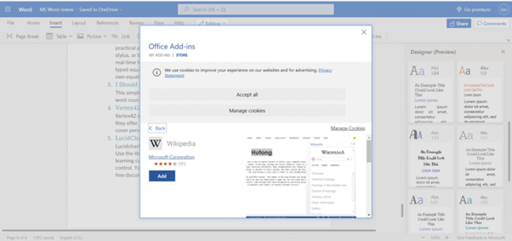 Microsoft Word Review (MS word review)  add-ins