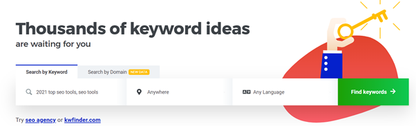 KWFinder Review: keyword search