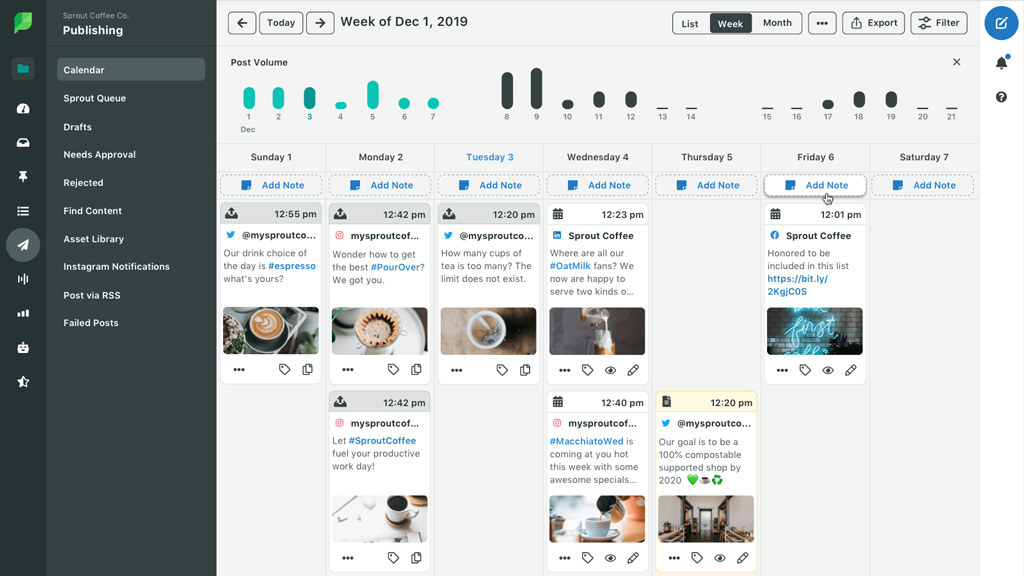 Sprout Social Review : Calendar