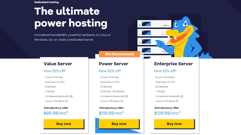 HostGator review: Dedicated Hosting