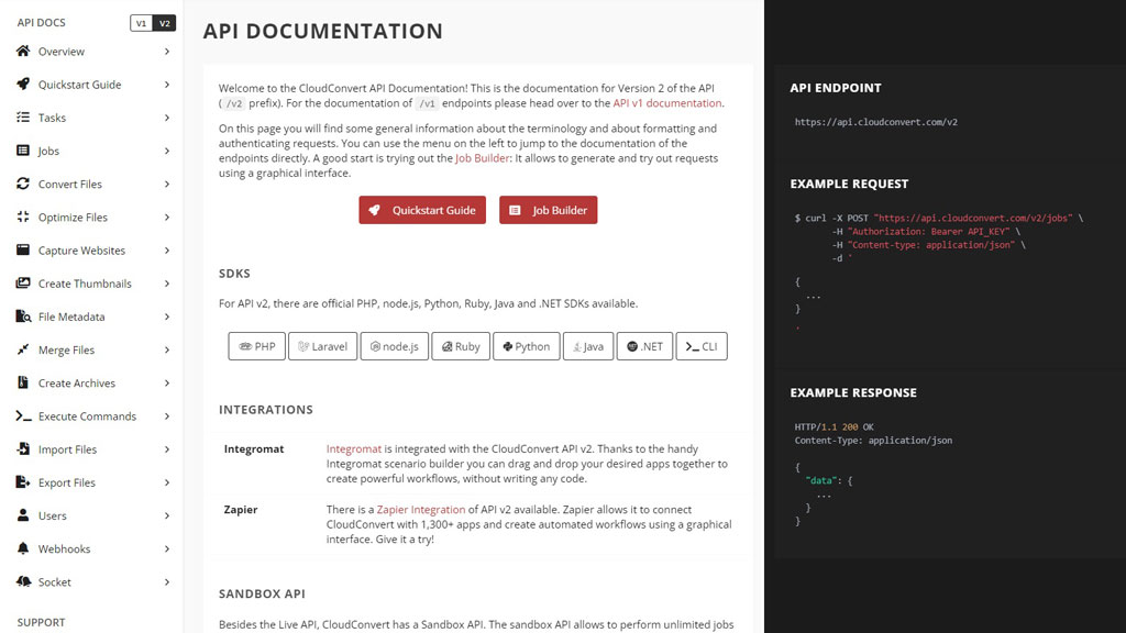 CloudConvert review: API