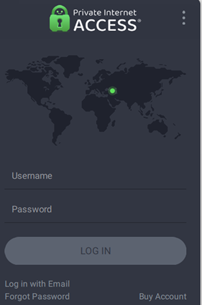 Private Internet Access Review: login
