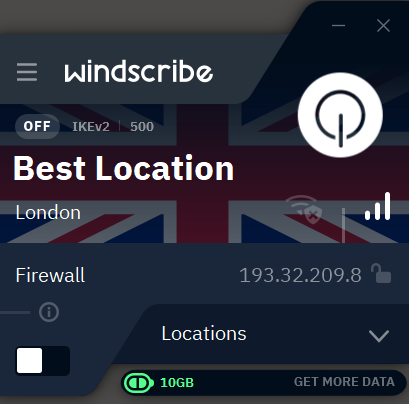 Windscribe Review: screenshot