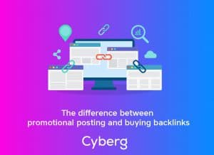 The difference between promotional posting and buying backlinks